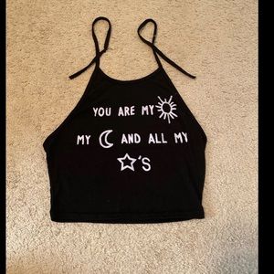 Black halter top